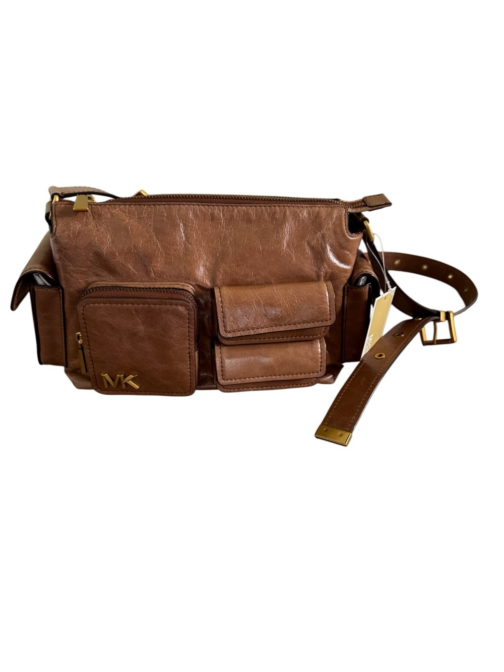Michael Kors Dakota pocket leather Bag in luggage brown